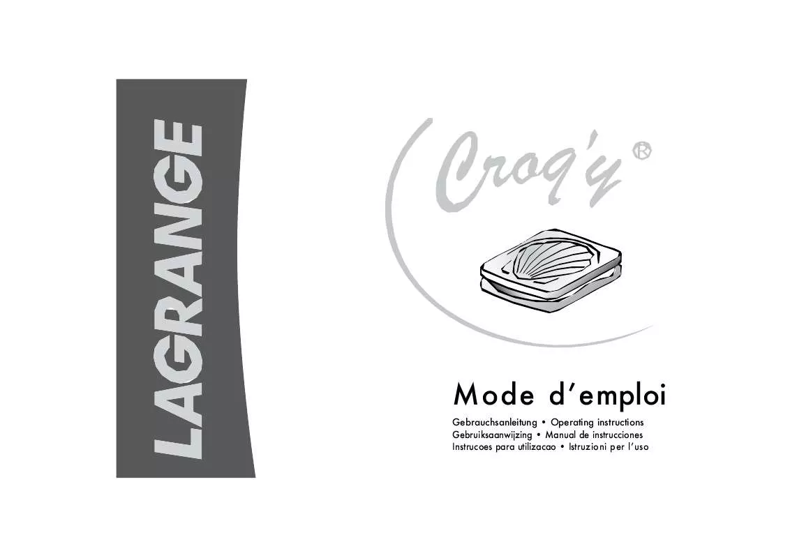 Mode d'emploi LAGRANGE CROQ Y