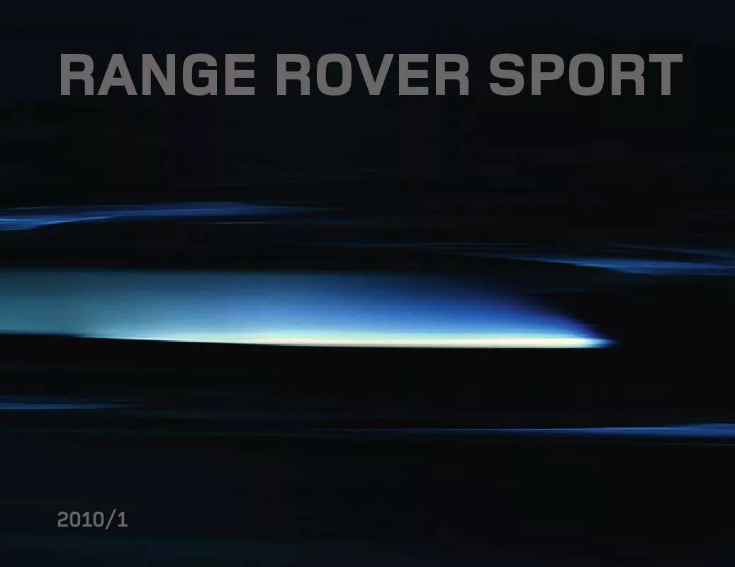 Mode d'emploi LAND ROVER RANGE ROVER SPORT