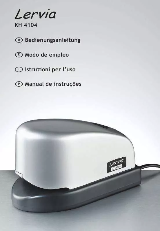 Mode d'emploi LERVIA KH 4104 ELECTRIC OFFICE-STAPLER