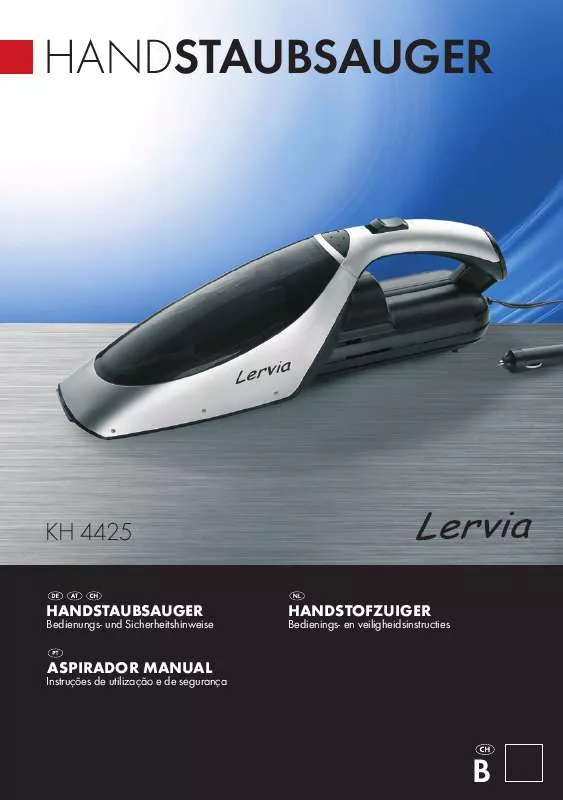 Mode d'emploi LERVIA KH 4425 HAND-HELD VACUUM CLEANER