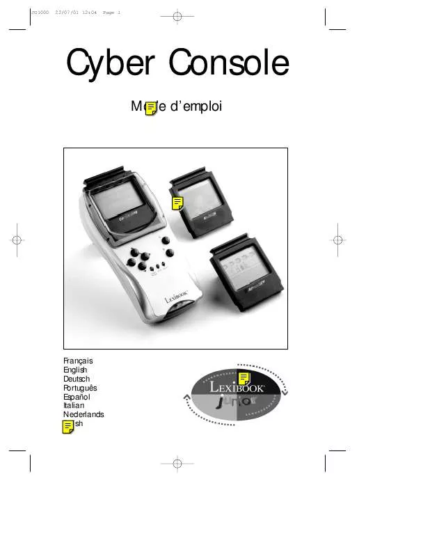 Mode d'emploi LEXIBOOK CYBER CONSOLE