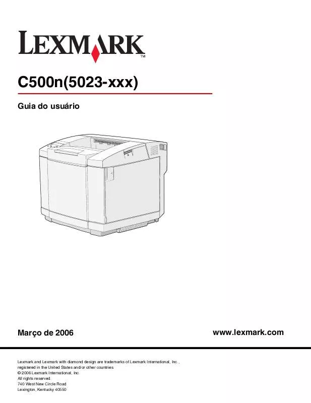 Mode d'emploi LEXMARK C500N