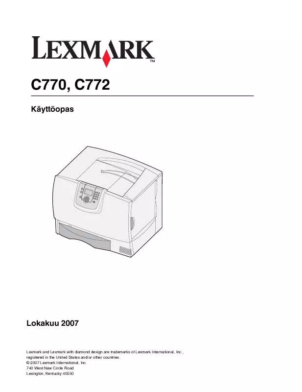 Mode d'emploi LEXMARK C770