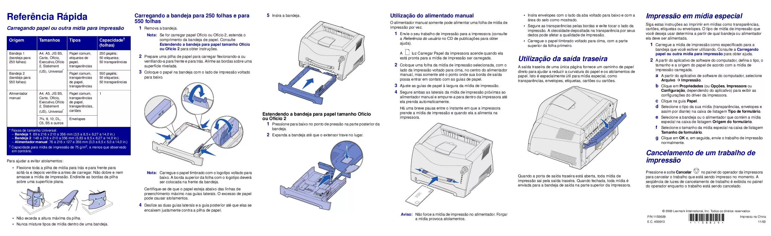 Mode d'emploi LEXMARK E234