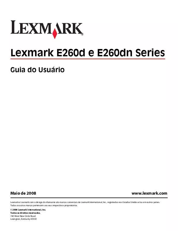 Mode d'emploi LEXMARK E260