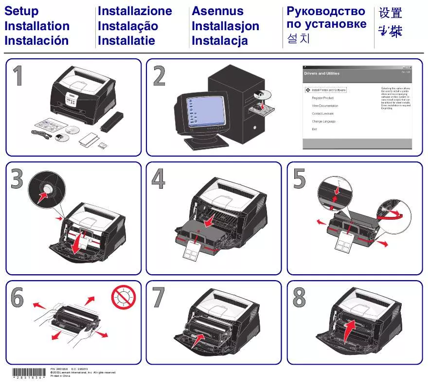 Mode d'emploi LEXMARK E340