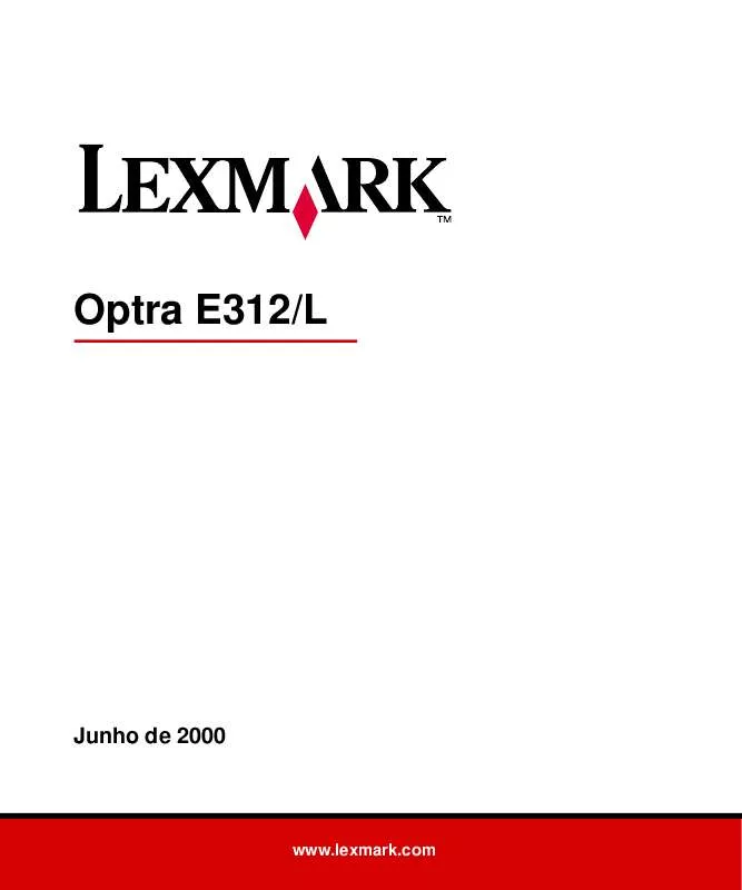 Mode d'emploi LEXMARK OPTRA E312L