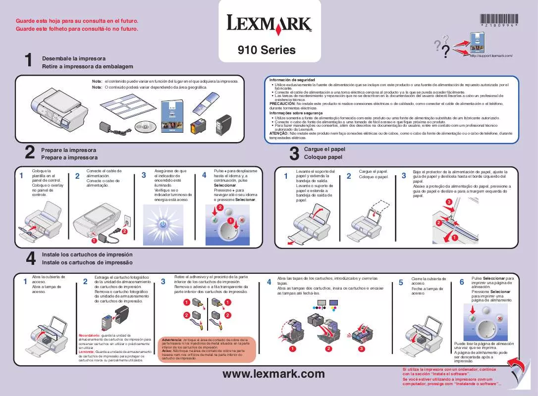 Mode d'emploi LEXMARK P915