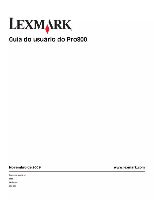 Mode d'emploi LEXMARK PRESTIGE PRO800