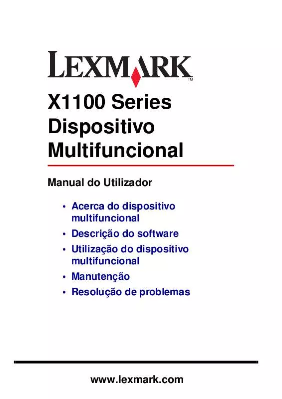 Mode d'emploi LEXMARK X1100