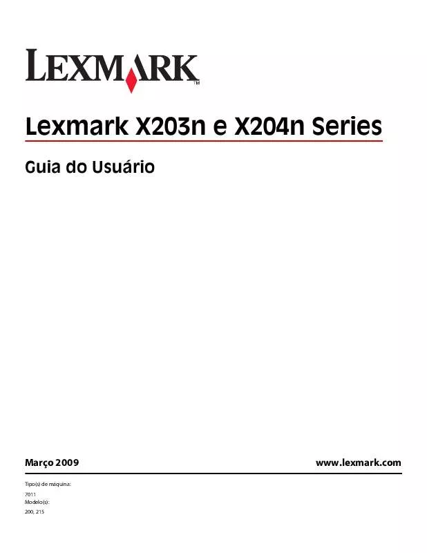 Mode d'emploi LEXMARK X203N