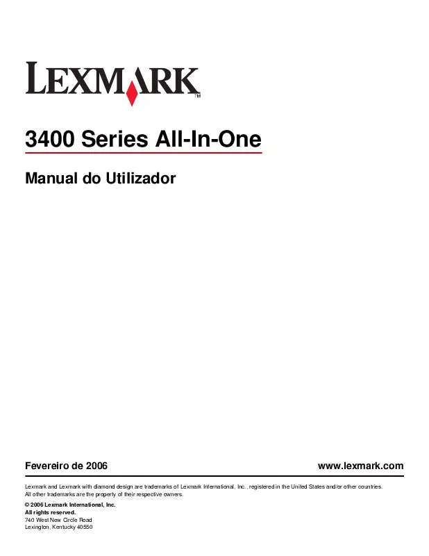 Mode d'emploi LEXMARK X3470