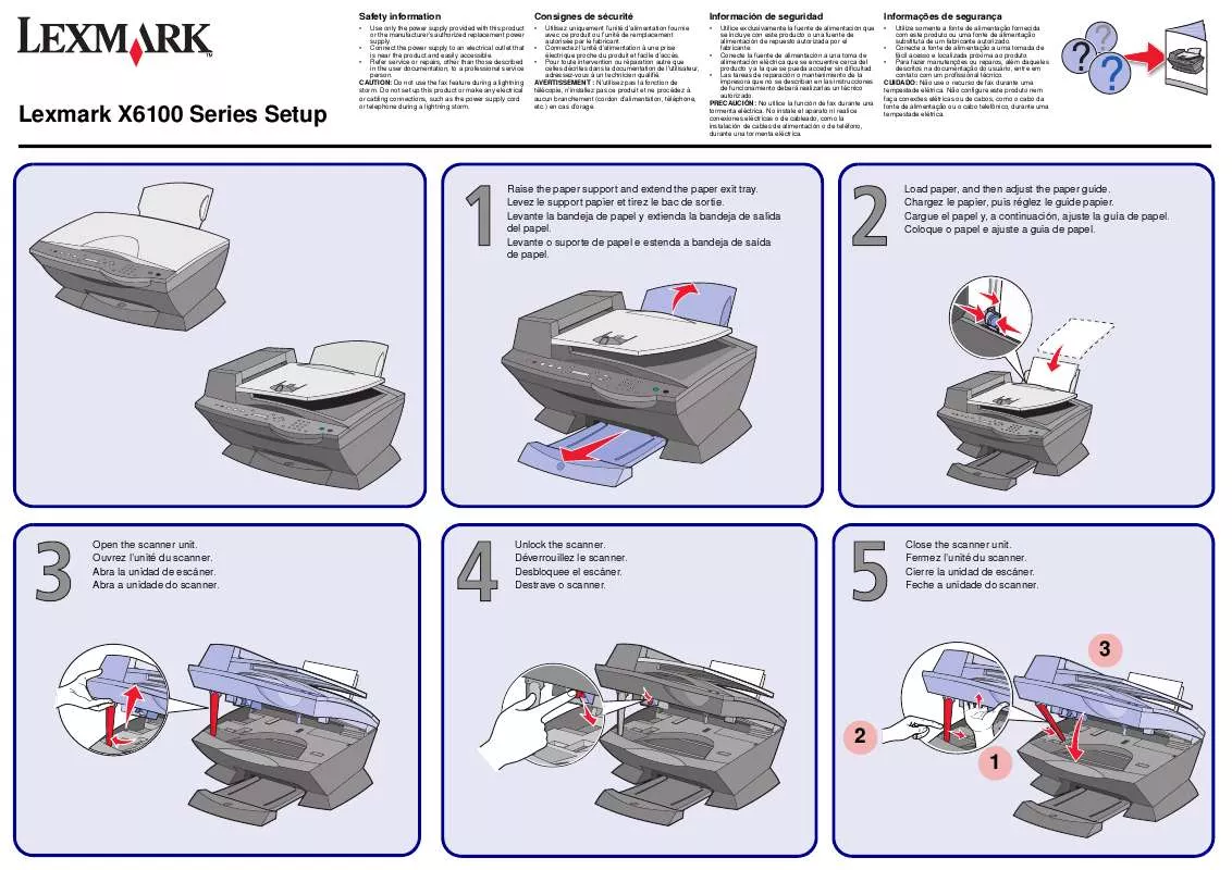 Mode d'emploi LEXMARK X6150