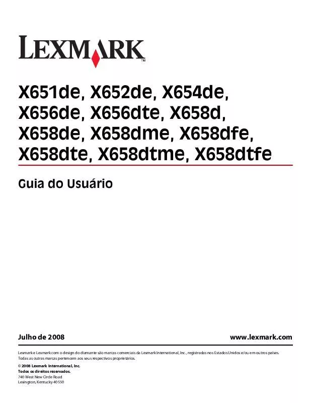 Mode d'emploi LEXMARK X651