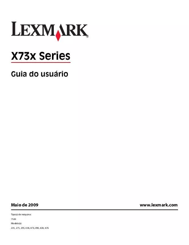 Mode d'emploi LEXMARK X736DE