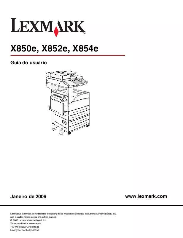 Mode d'emploi LEXMARK X854E