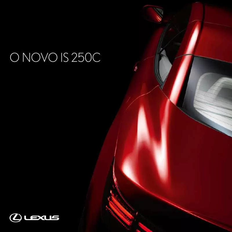 Mode d'emploi LEXUS IS 250C