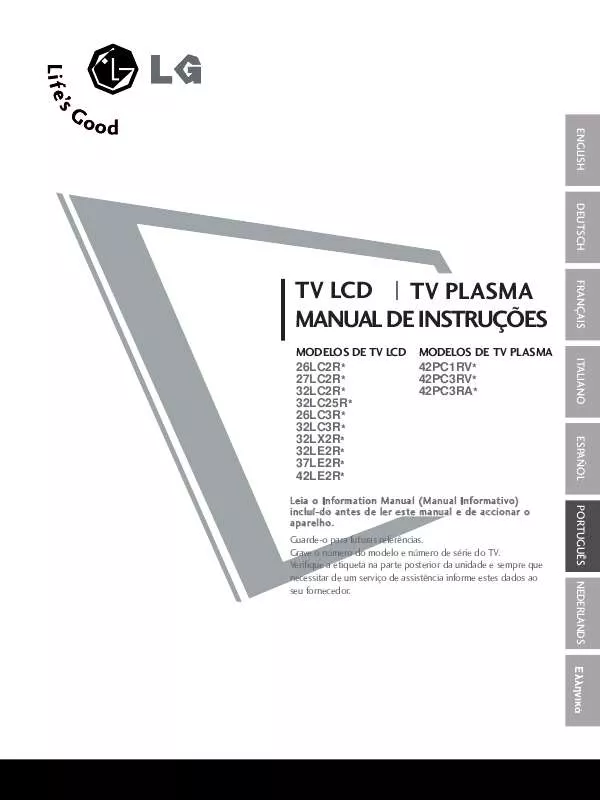 Mode d'emploi LG 26LC3R