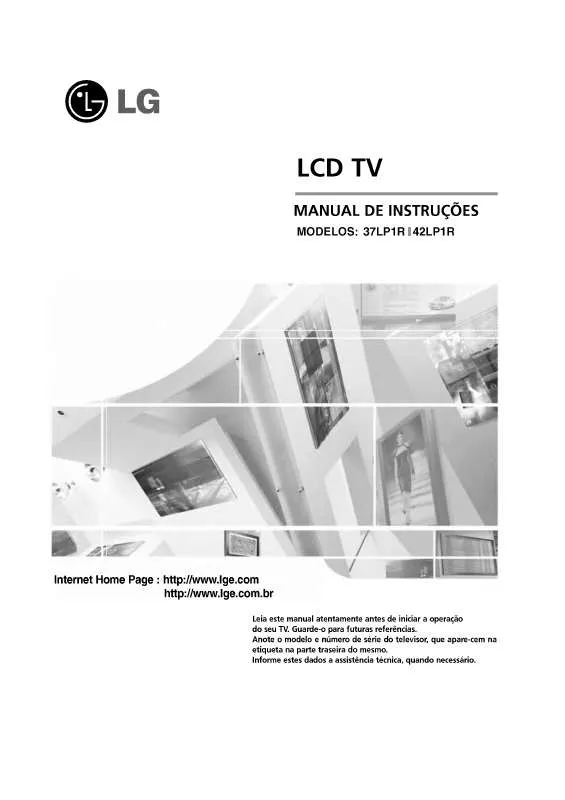 Mode d'emploi LG 37LP1R