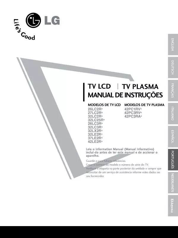 Mode d'emploi LG 42PC3RA