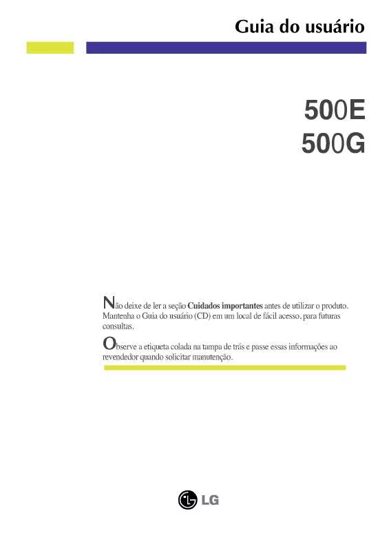 Mode d'emploi LG 500G