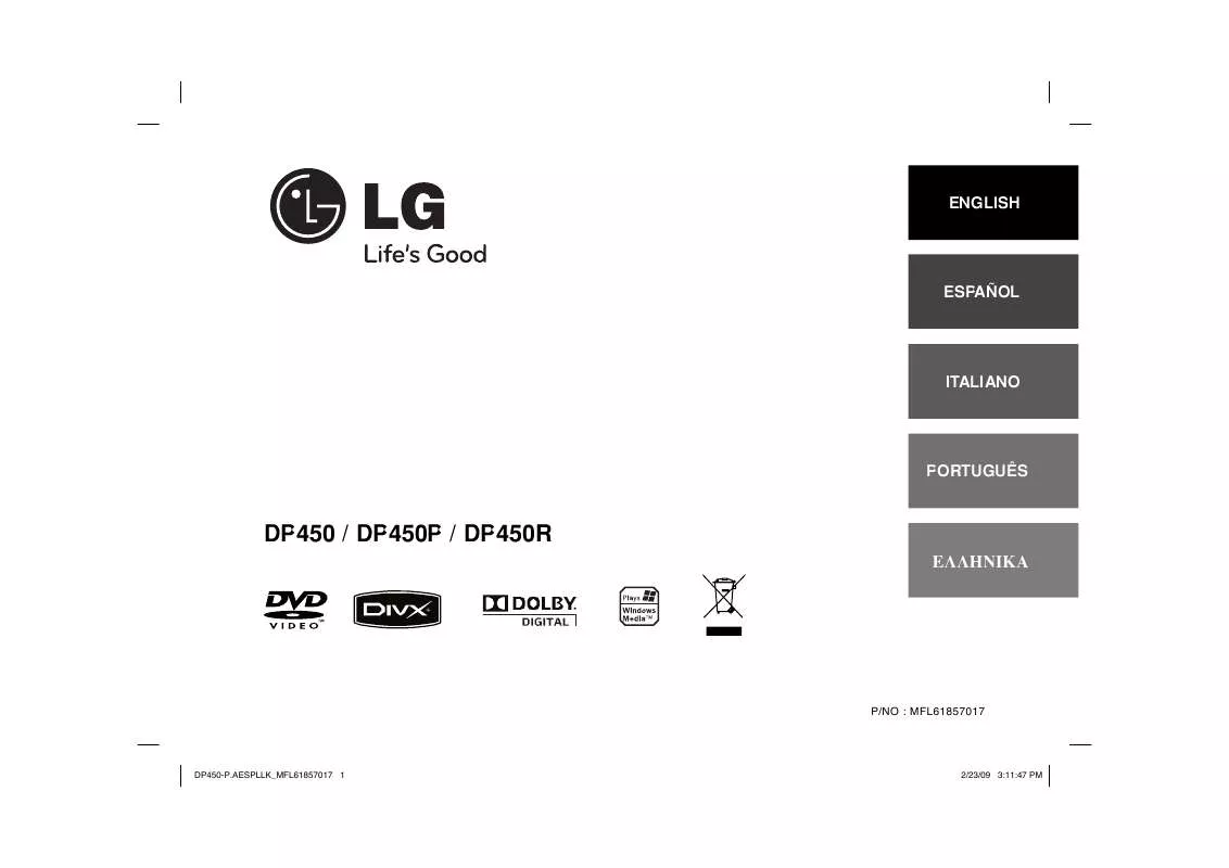 Mode d'emploi LG DP450