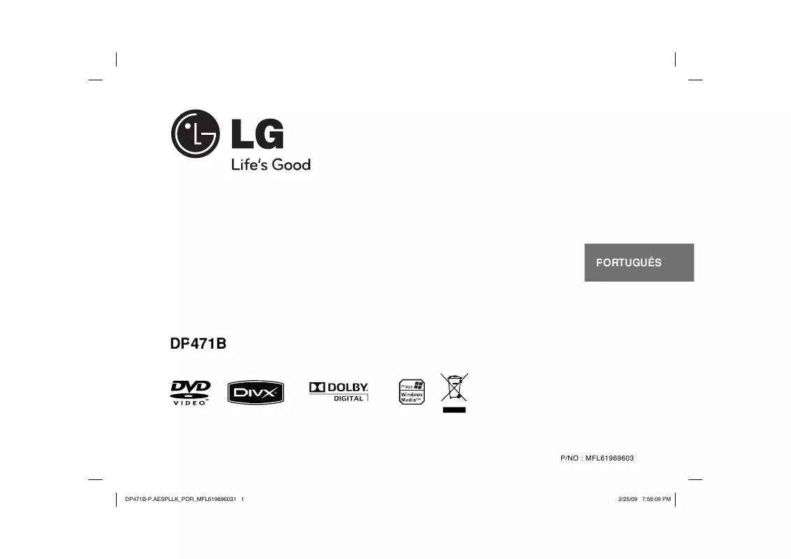 Mode d'emploi LG DP471B