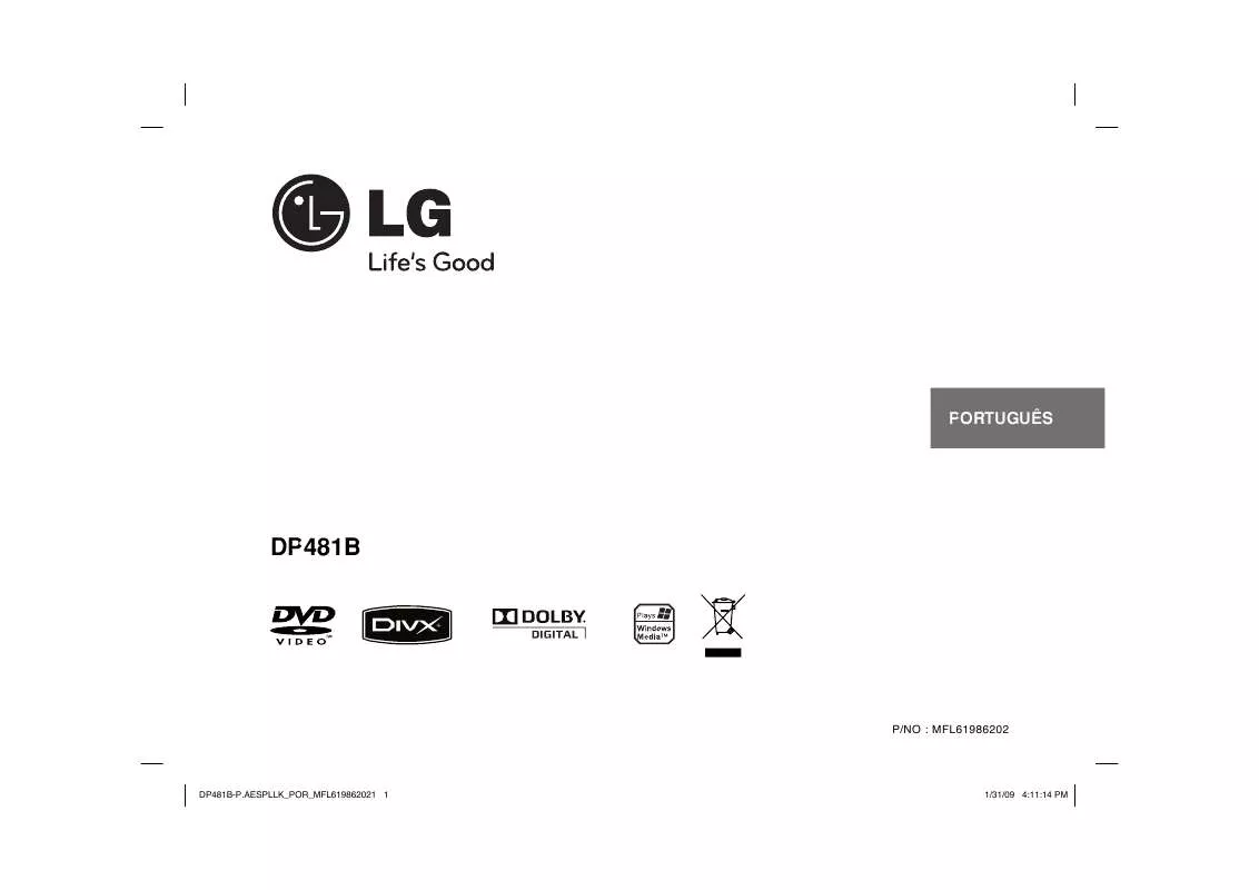 Mode d'emploi LG DP481B