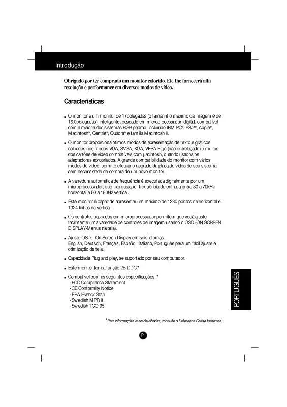 Mode d'emploi LG FLATRON 776FM(FM776B-CA)