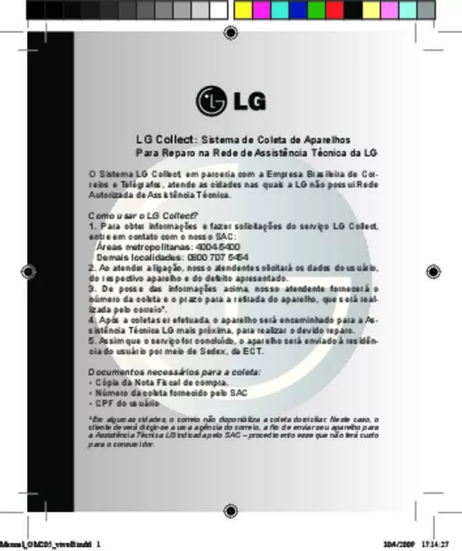 Mode d'emploi LG GM205