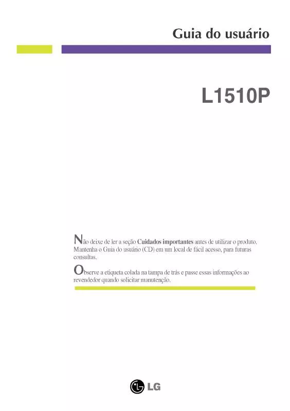 Mode d'emploi LG L1510P