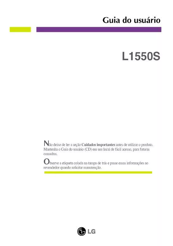 Mode d'emploi LG L1550S-SN