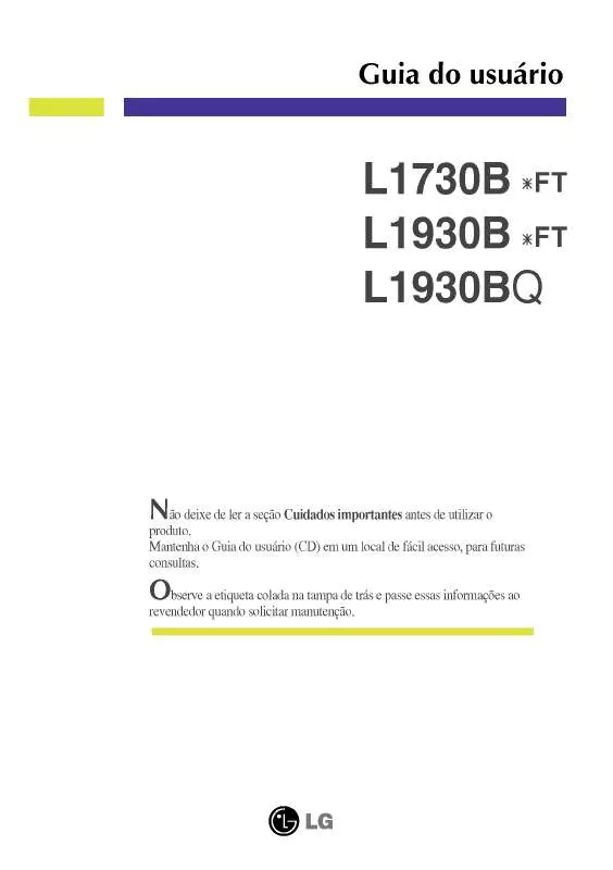 Mode d'emploi LG L1730BSFT