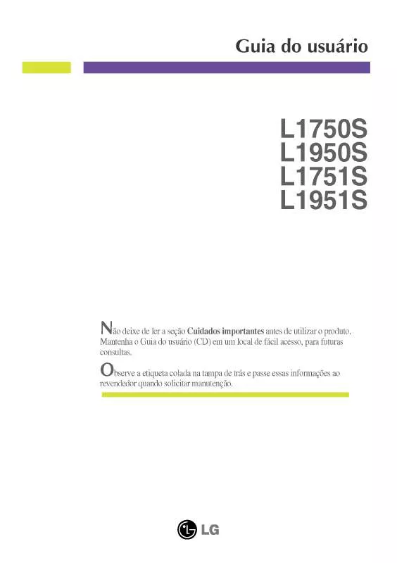 Mode d'emploi LG L1750S-GN