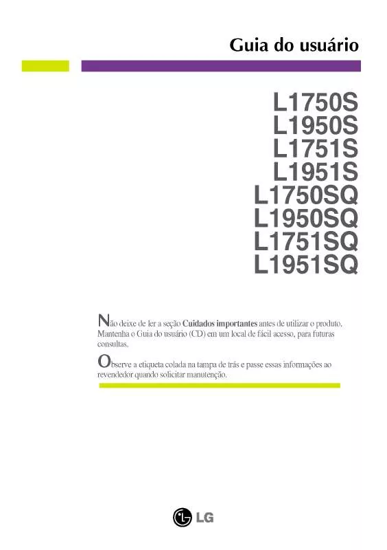 Mode d'emploi LG L1750S-SN