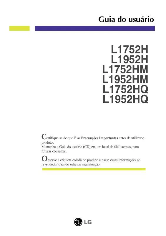 Mode d'emploi LG L1752H-BF