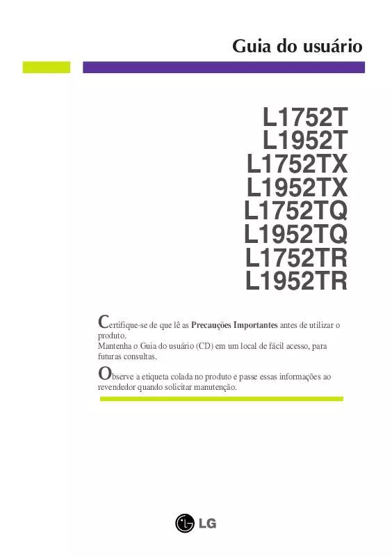 Mode d'emploi LG L1752T-BF