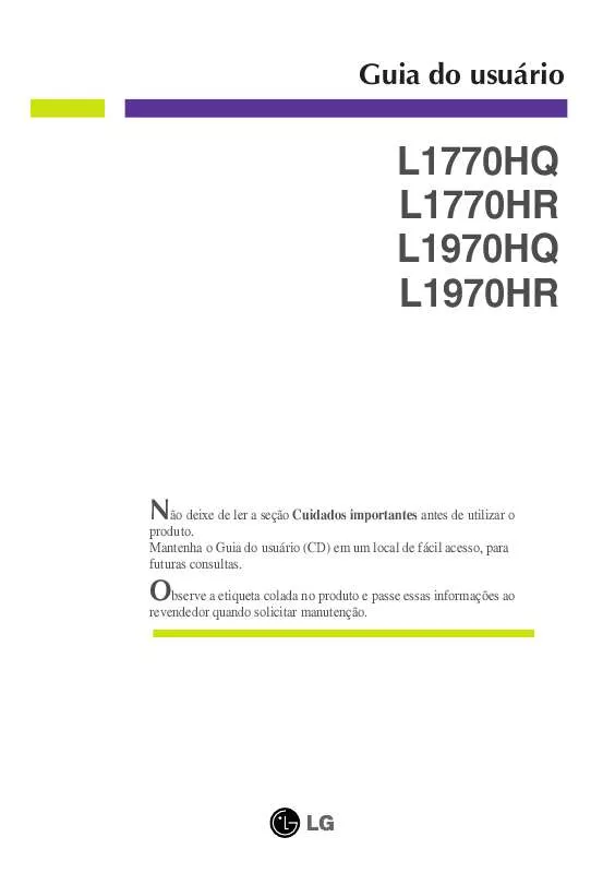 Mode d'emploi LG L1770HR-BF