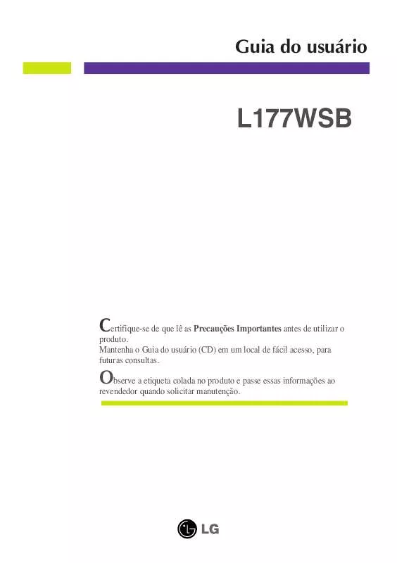 Mode d'emploi LG L177WSB.PF
