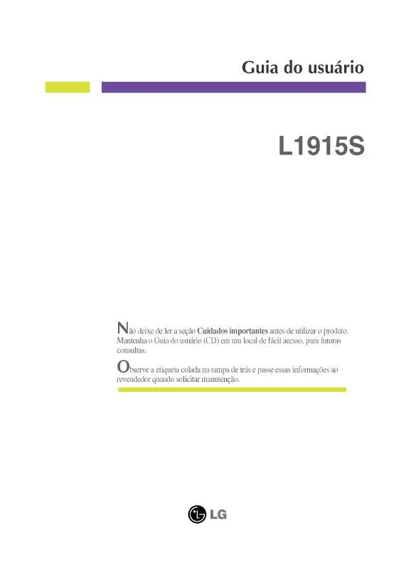 Mode d'emploi LG L1915S
