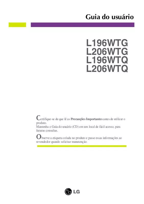 Mode d'emploi LG L196WTQ-SF