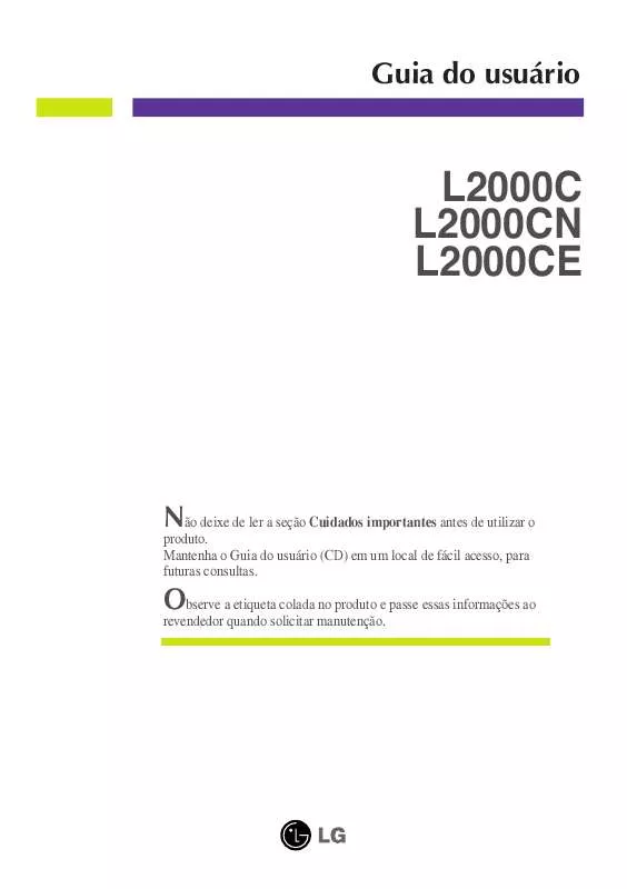 Mode d'emploi LG L2000CE-SF
