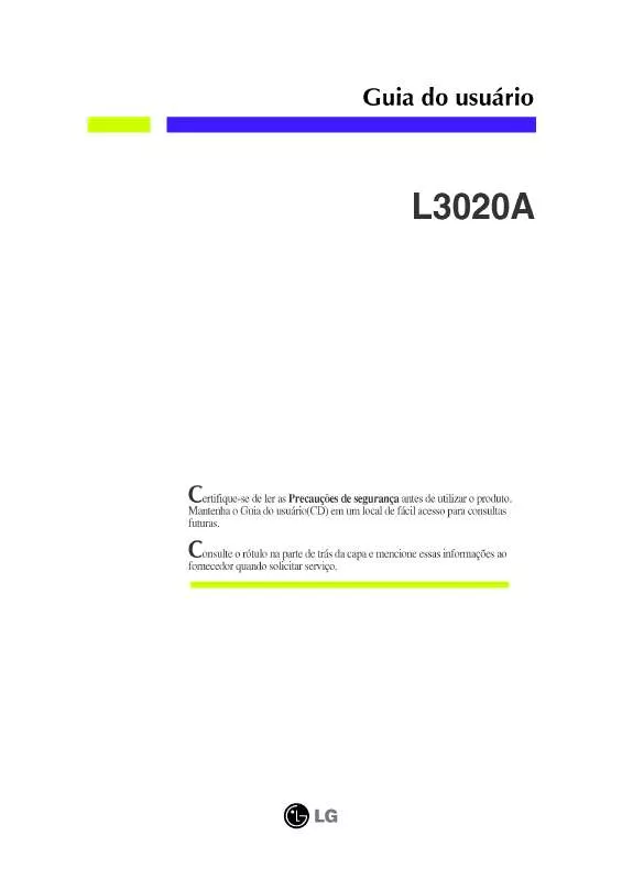 Mode d'emploi LG L3020A