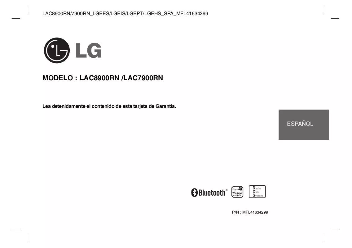 Mode d'emploi LG LAC-8900RN