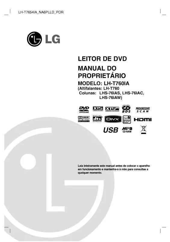 Mode d'emploi LG LH-T760IA
