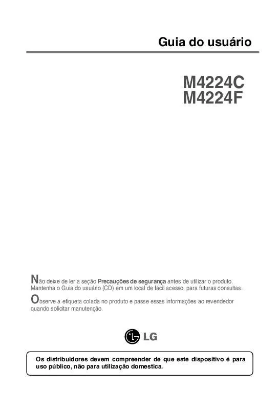 Mode d'emploi LG M4224FCBAP