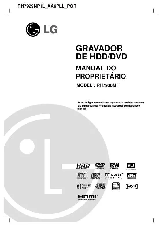 Mode d'emploi LG RH7900MH
