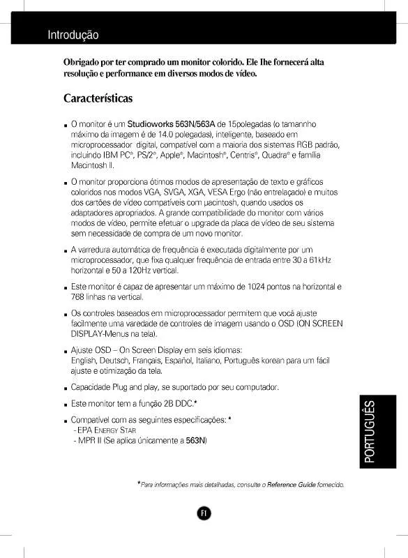 Mode d'emploi LG STUDIOWORKS 563N-CB563C-NA-