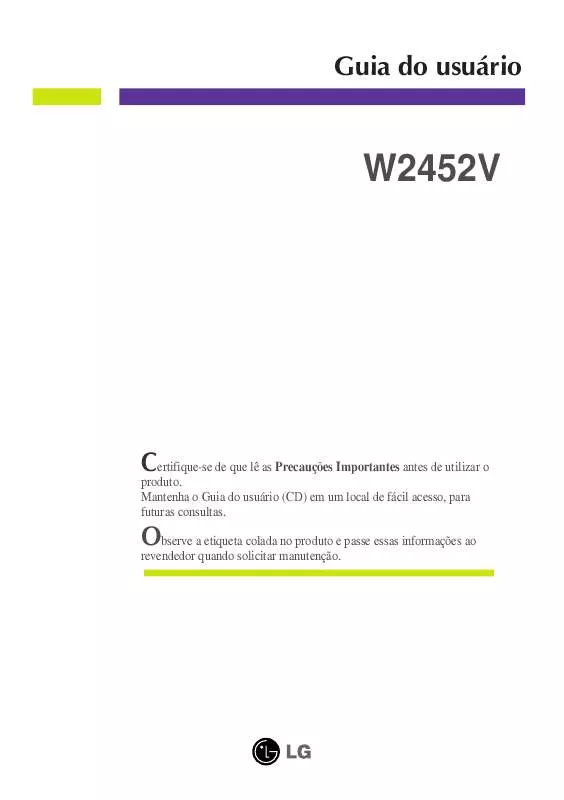 Mode d'emploi LG W2452V-PF