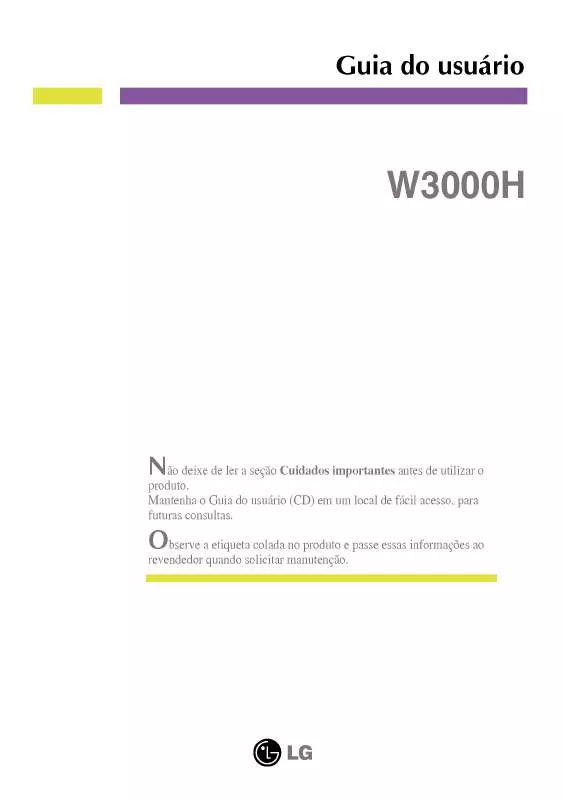 Mode d'emploi LG W3000H-BN
